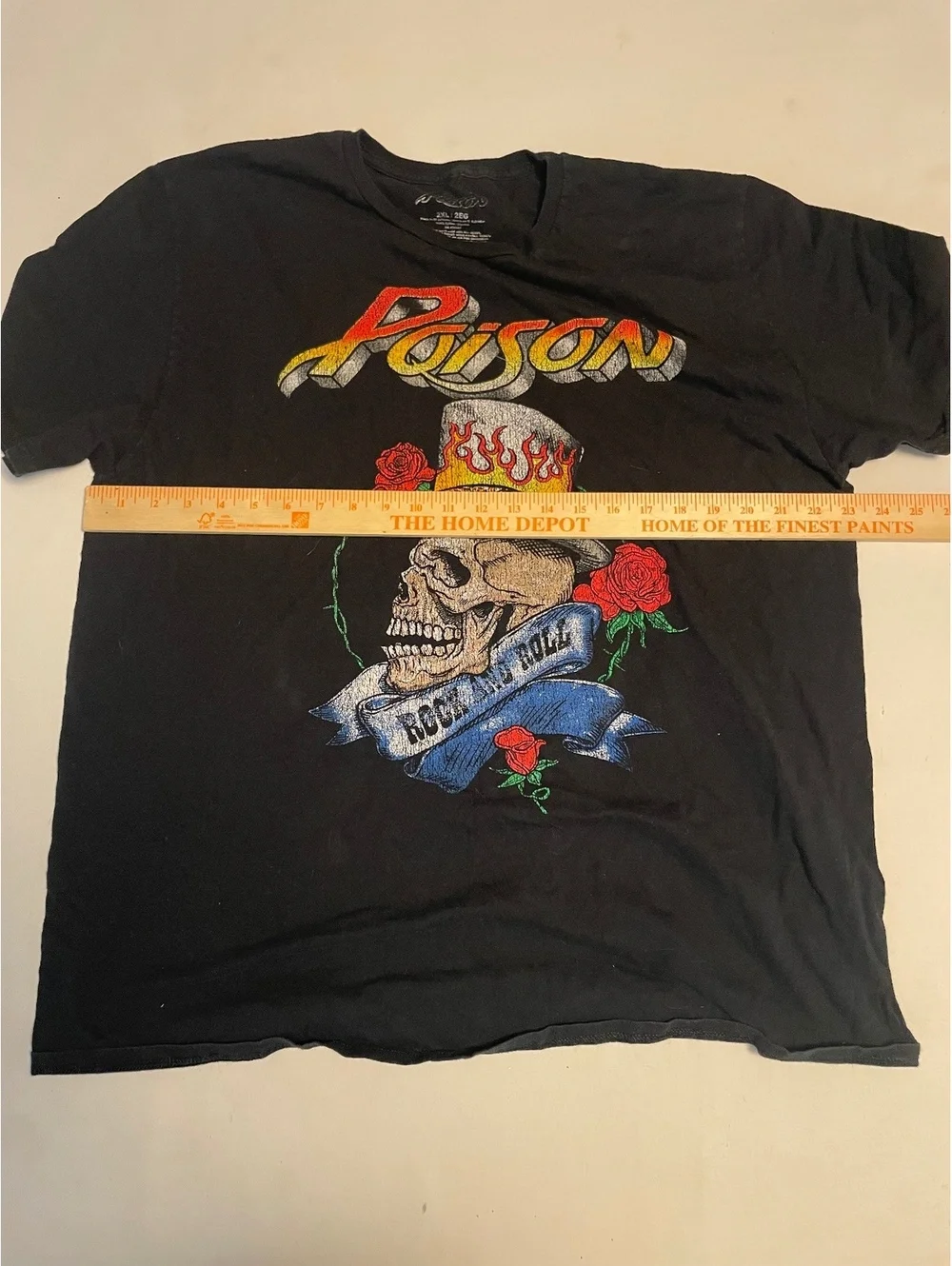 Poison Rock N Roll Graphic Band T-Shirt Size 2XL Black Cotton